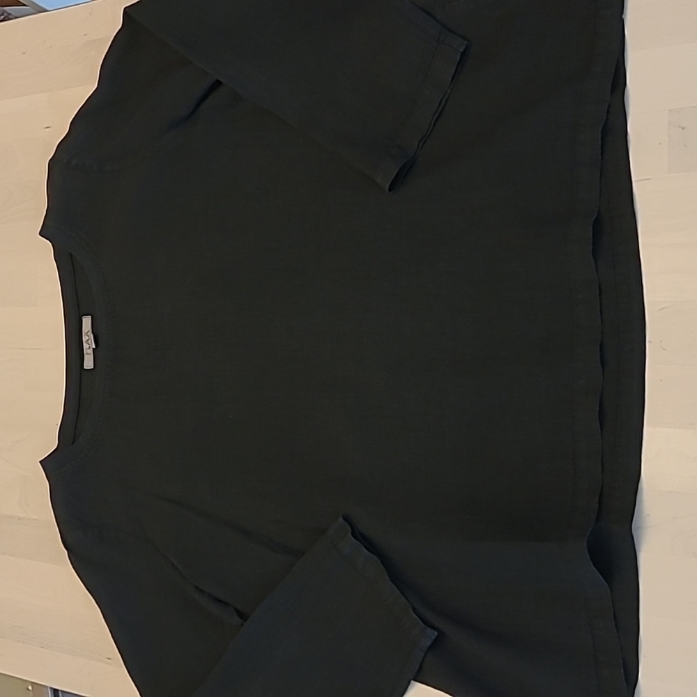 LIKE NEW Flax Black 100% Linen Long-sleeved Shirt